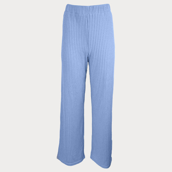 Дамски панталон с висока талия Vero Moda в синьо