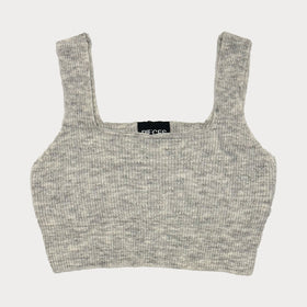 Дамски плетен топ  PIECES в сиво