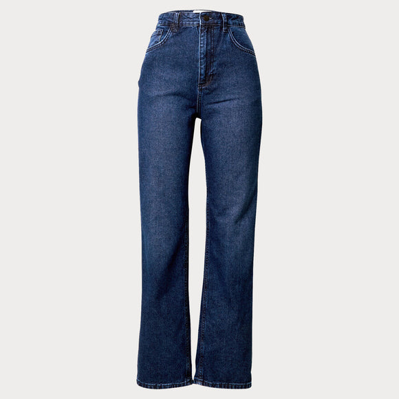 Дамски дънки с висока талия в синьо Nu In