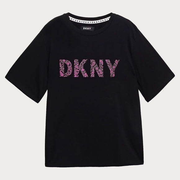 Горнище на пижама с къси ръкави DKNY