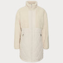 Дамско палто в бежаво-бял цвят Vero Moda. С висока яка и закопчаване с цип.