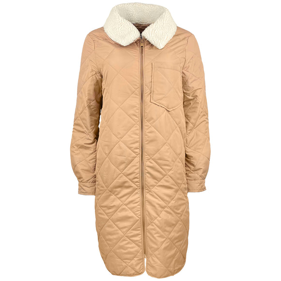 Дамско дълго преходно яке Vero Moda, в кафяв цвят, размер М.