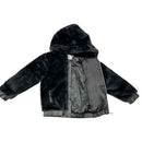 Черно пухено яке за момиче Boboli-5