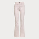 Разкроени дамски дънки с висока талия в розово-1