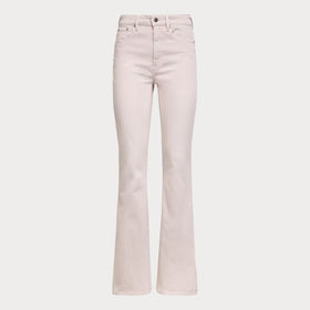 Разкроени дамски дънки с висока талия в розово