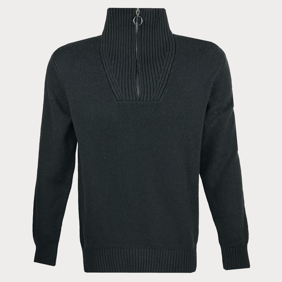 Мъжки плетен пуловер с поло яка Jack&Jones