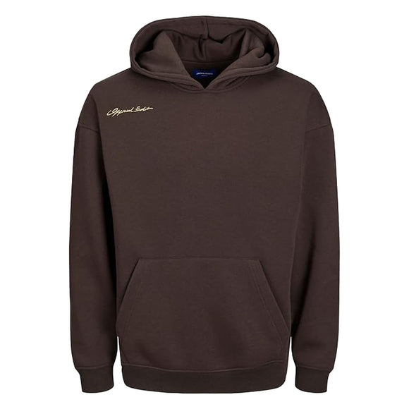 Мъжки кафяв суичър с качулка Jack&Jones