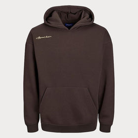 Мъжки кафяв суичър с качулка Jack&Jones