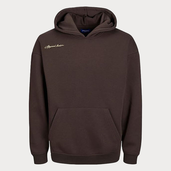 Мъжки кафяв суичър с качулка Jack&Jones