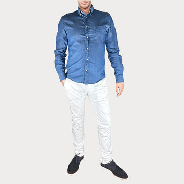 Мъжки бял панталон с изчистен дизайн модел Guess Daniel, купи сега с намаление и бърза доставка от МISMO.BG.