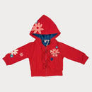 Памучен суитшърт за момиче със сваляща се качулка Boboli-1