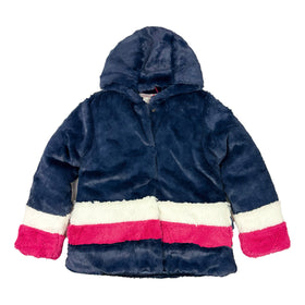 Тъмно синьо пухено яке за момиче Boboli - 0
