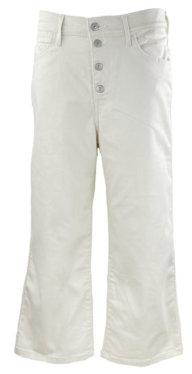 Дамски бели дънки с широки крачоли Levis