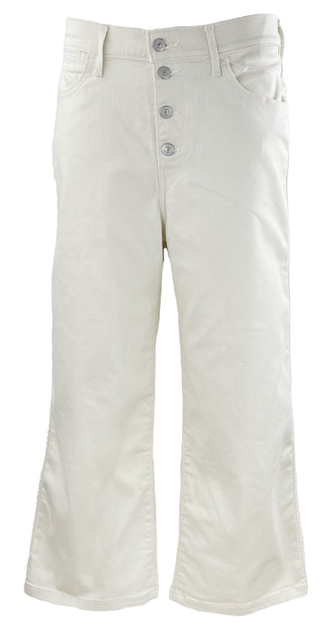 Дамски бели дънки с широки крачоли Levis