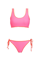 бански костюм от две части в розово, разнообразие от размери в онлайн магазин MISMO.BG
