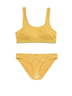 Дамски жълт бански House - 0