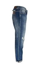 Скъсени дънки с висока талия-3