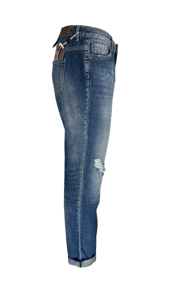 Скъсени дънки с висока талия