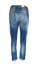 Скъсени дънки с висока талия-4